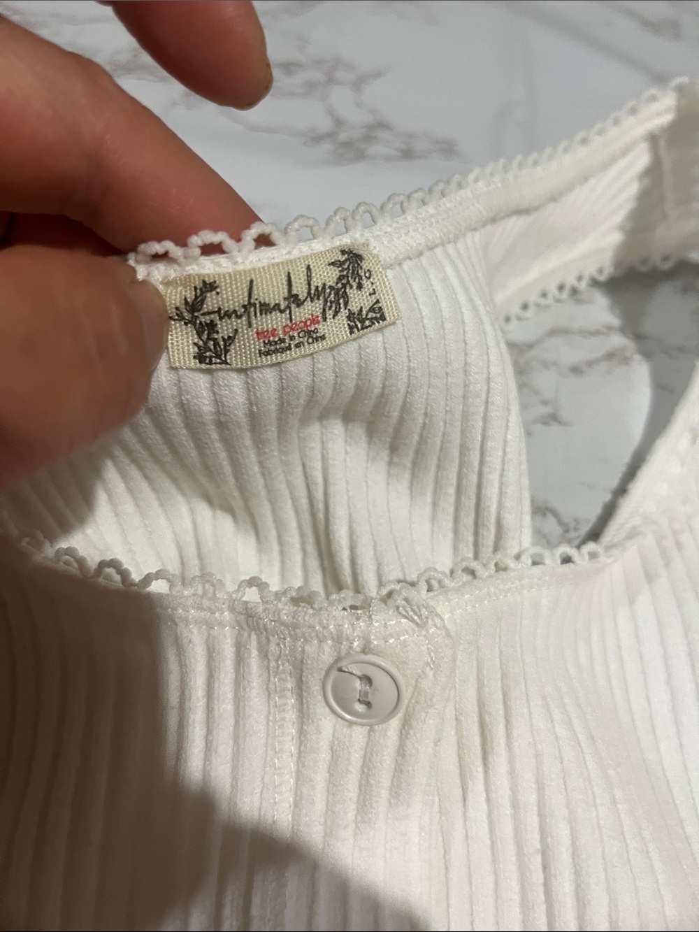 Free people Ribbed Button-Front Tank Top - Picture 2 of 3